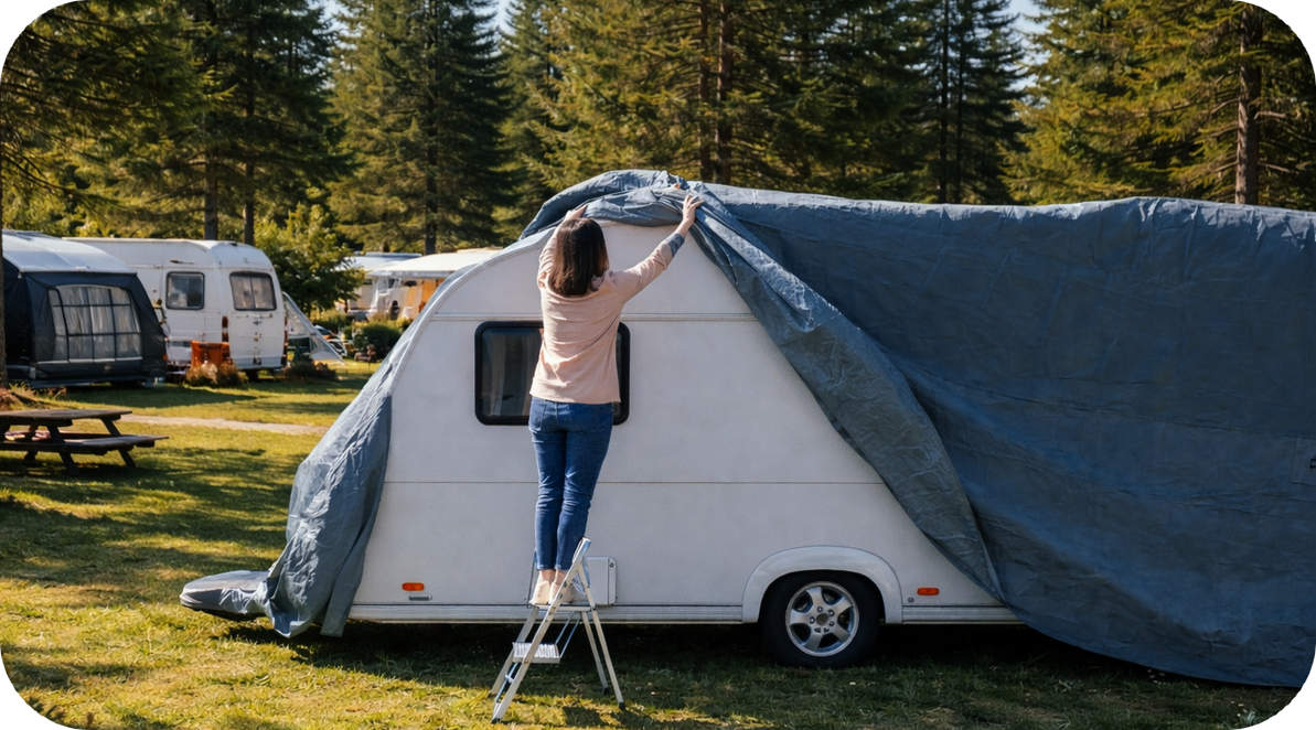 caravanhoes plaatsen